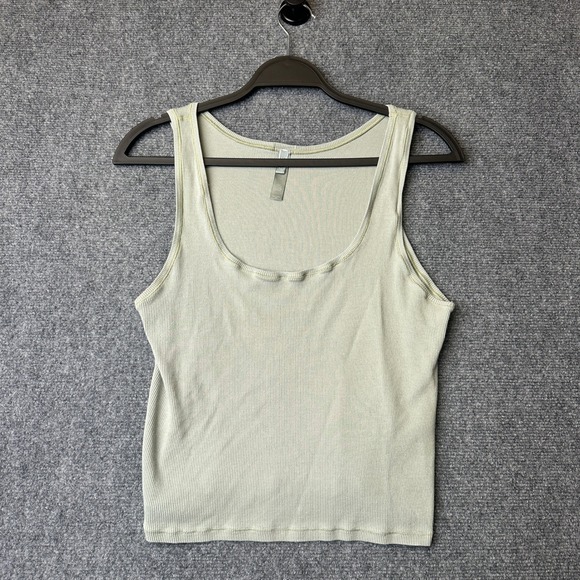 SKIMS Tops - SKIMS Cotton Rib Tank Womens 4X Sage Green Sleeveless Loungewear Top